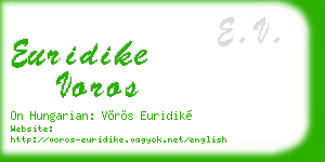 euridike voros business card