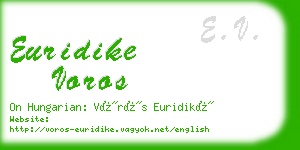 euridike voros business card